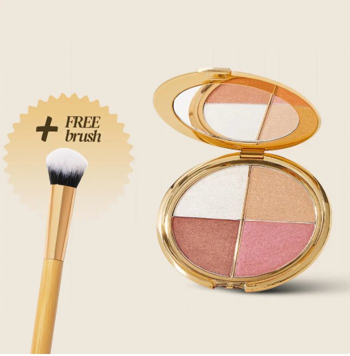 Glow Palette compact with free angled brush