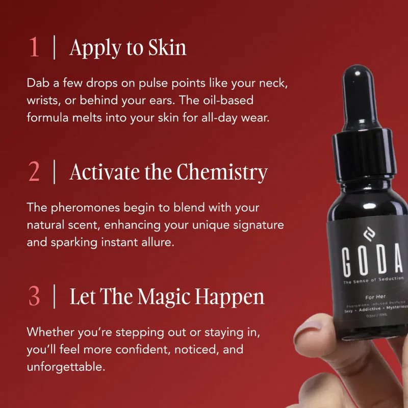 How to apply: pulse points, activate chemistry, lasting effect