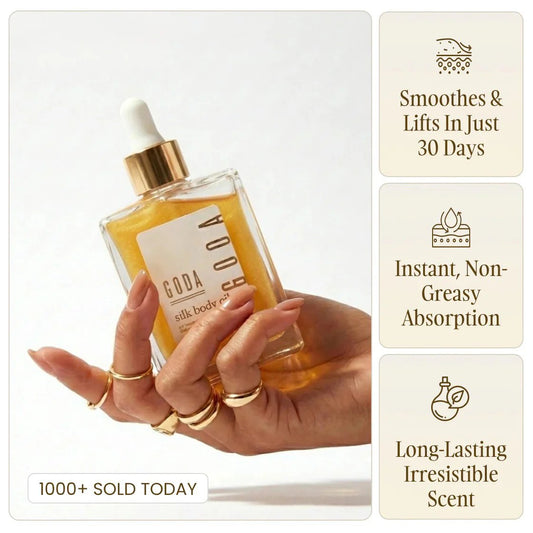 Silk Body Oil bottle and benefits